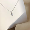 Elegant Water Drop Zircon Pendant Necklace for Women – Silver-Plated Anti-Tarnish Jewelry