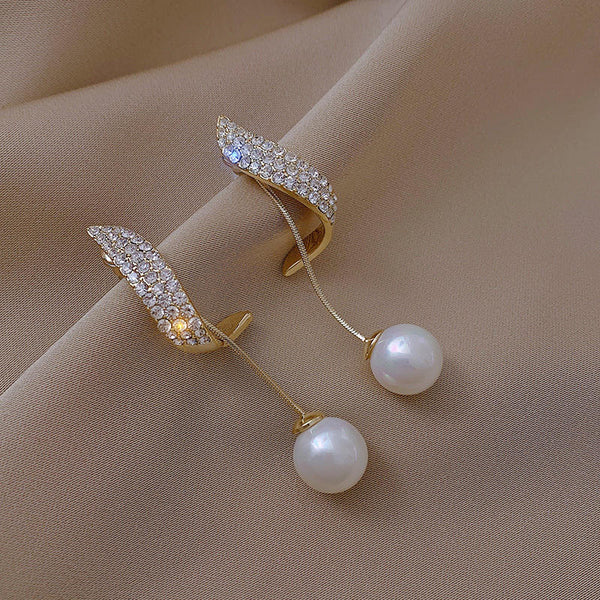Elegant Korean Knot Pearl Earrings for Women – 18K Gold-Plated Anti-Tarnish Fashion Jewelry