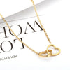 Stylish Gold-Plated Artificial Heart Pendant Necklace for Women & Girls