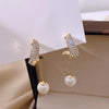 Elegant Korean Knot Pearl Earrings for Women – 18K Gold-Plated Anti-Tarnish Fashion Jewelry