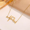 Stylish Love Heartbeat Necklace for Women – Gold-Plated Stainless Steel Chain Jewelry
