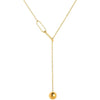 Gold-Plated Stainless Steel Ball Drop Necklace for Women – Minimalist Gold Chain Jewelry