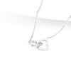 Stylish Silver-Plated Artificial Love Heart Pendant Necklace for Women