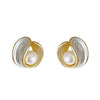 Elegant Korean Pearl Stud Earrings for Women – 14K Gold-Plated Geometric Design Fashion Jewelry
