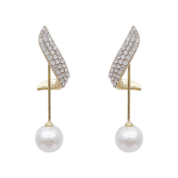 Elegant Korean Knot Pearl Earrings for Women – 18K Gold-Plated Anti-Tarnish Fashion Jewelry