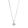 Elegant Water Drop Zircon Pendant Necklace for Women – Silver-Plated Anti-Tarnish Jewelry